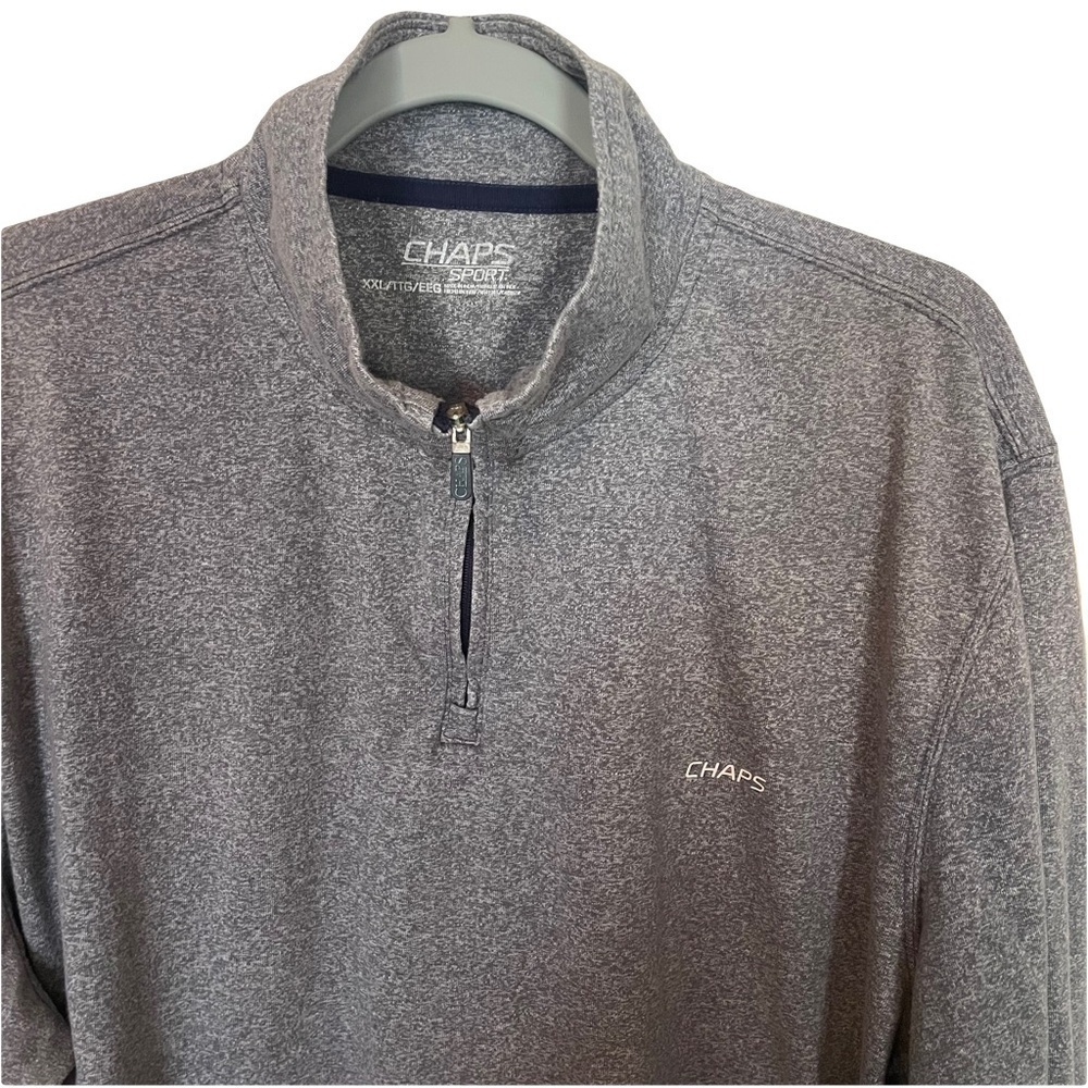 Chaps sport  men’s Gray Quarter-Zip Pullover size XXL good condition